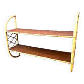 Rattan “arc” shelf