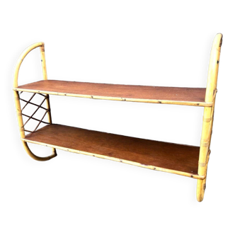 Rattan “arc” shelf