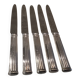 5 silver-plated table knives by Christofle, Triade pattern