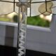 Lampe en nacre et plexiglas années 70