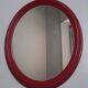 Vintage oval red mirror 60s 70s