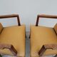 Pair of armchairs bridge era art deco walnut