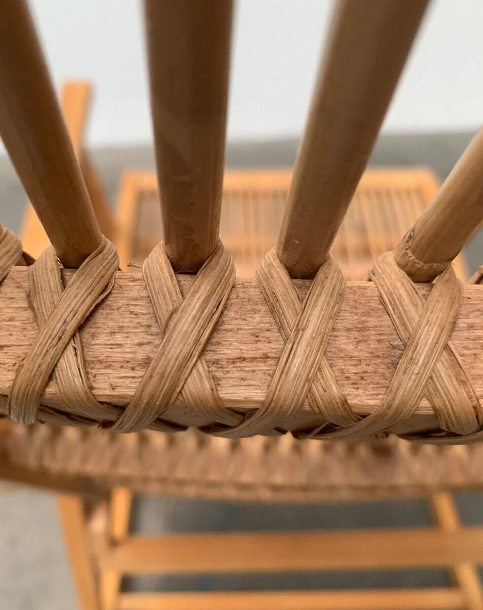 Mid-century German rattan rocking chair from Deutschen Werkstätten Hellerau, 1960s.