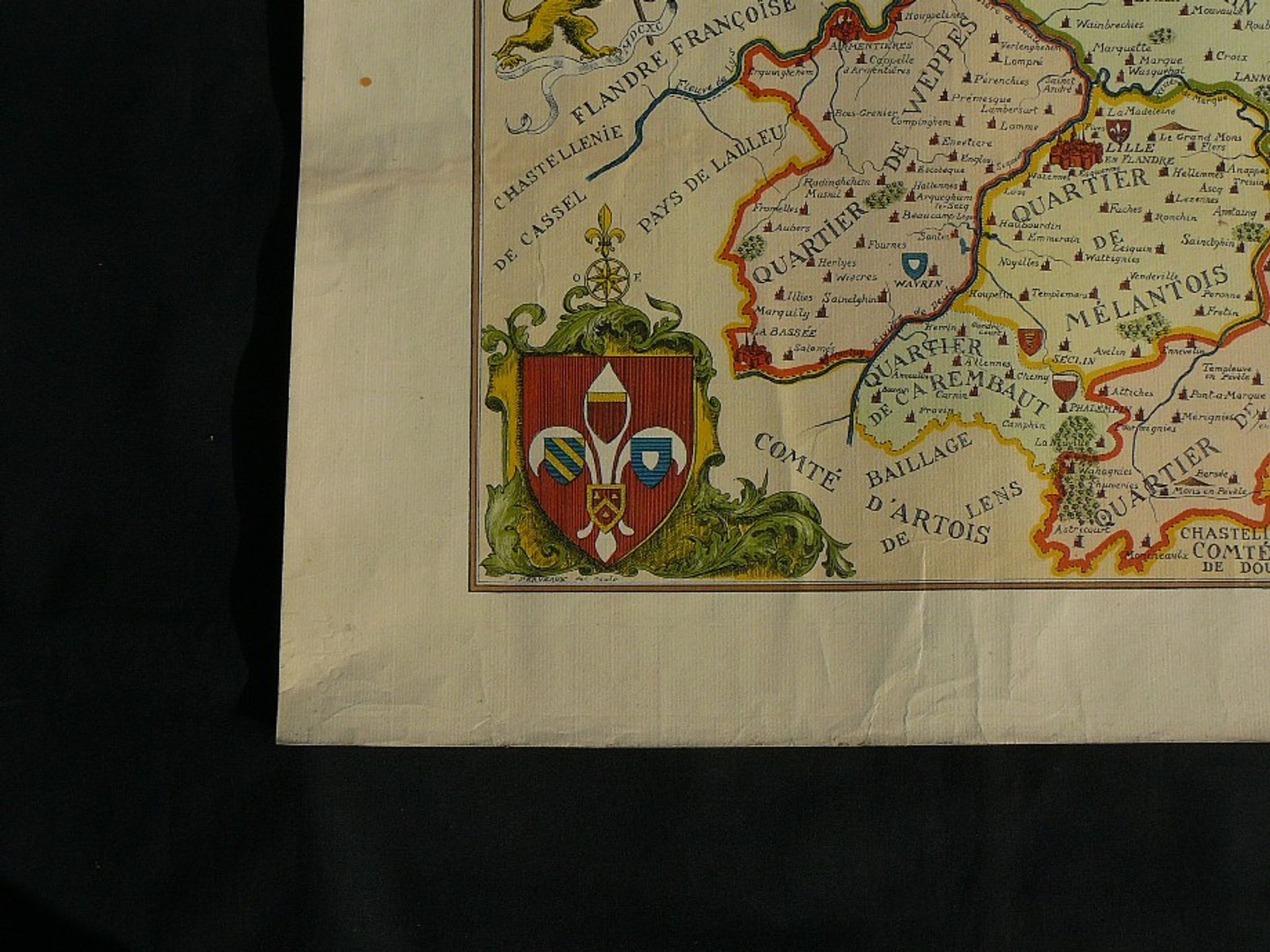 Map of the Chastellenie in Lille in Flanders, Daniel Derveaux