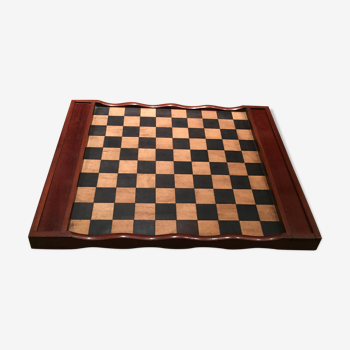 Old checkers and chess game