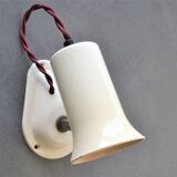 Vintage articulated metal spotlight - cream color -