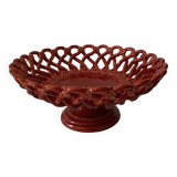 Handmade ceramic basket from Vallauris, signed Alichon