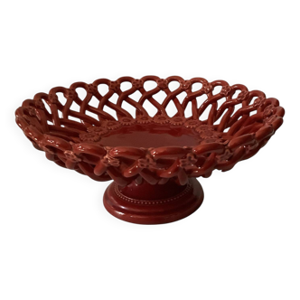 Corbeille en céramique artisanale de Vallauris, signée Alichon