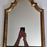Stucco and wood fireplace mirror 53x38 cm