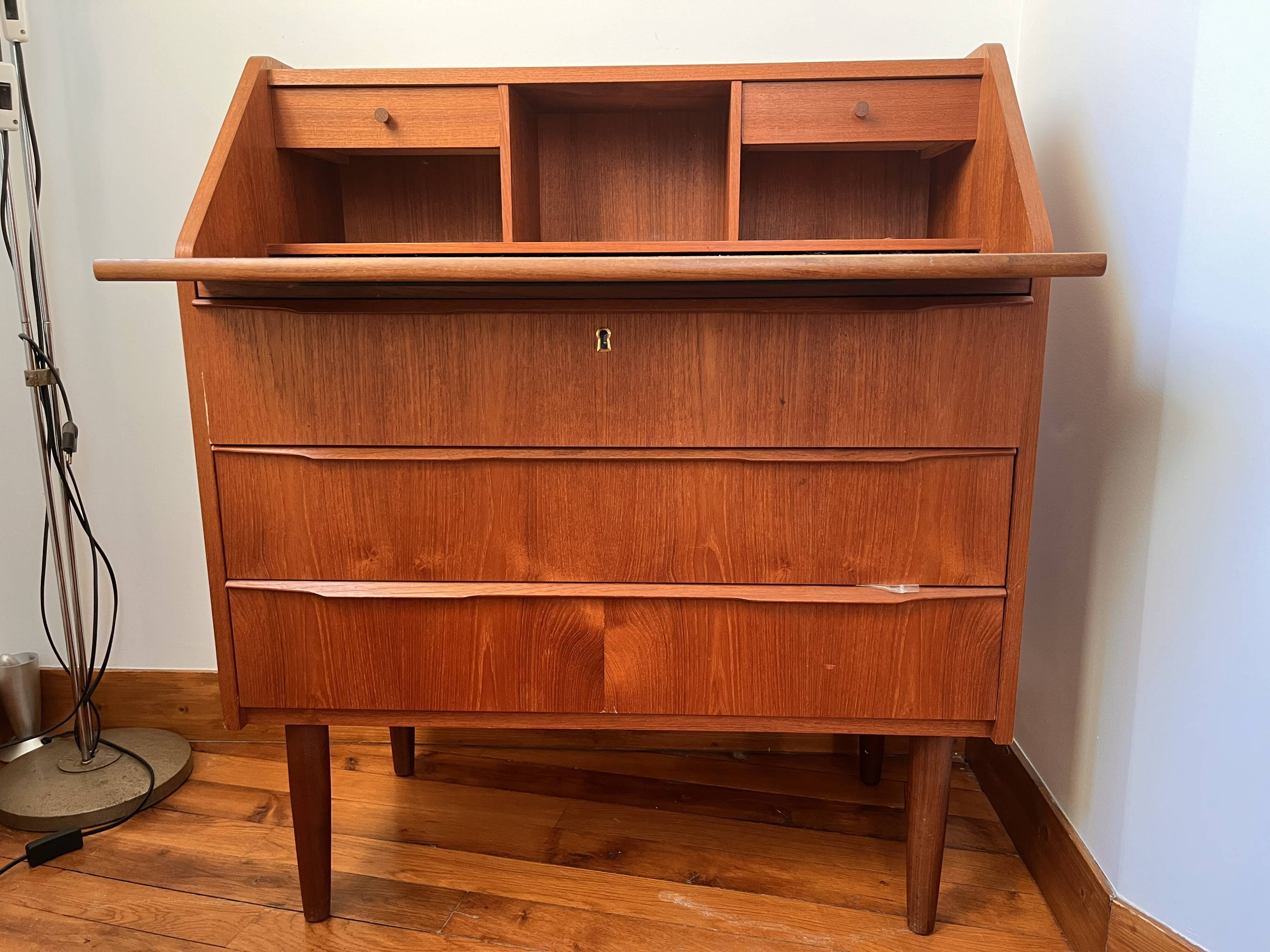 Scandinavian teak secretary