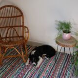 Armchair in rattan of the 1960s