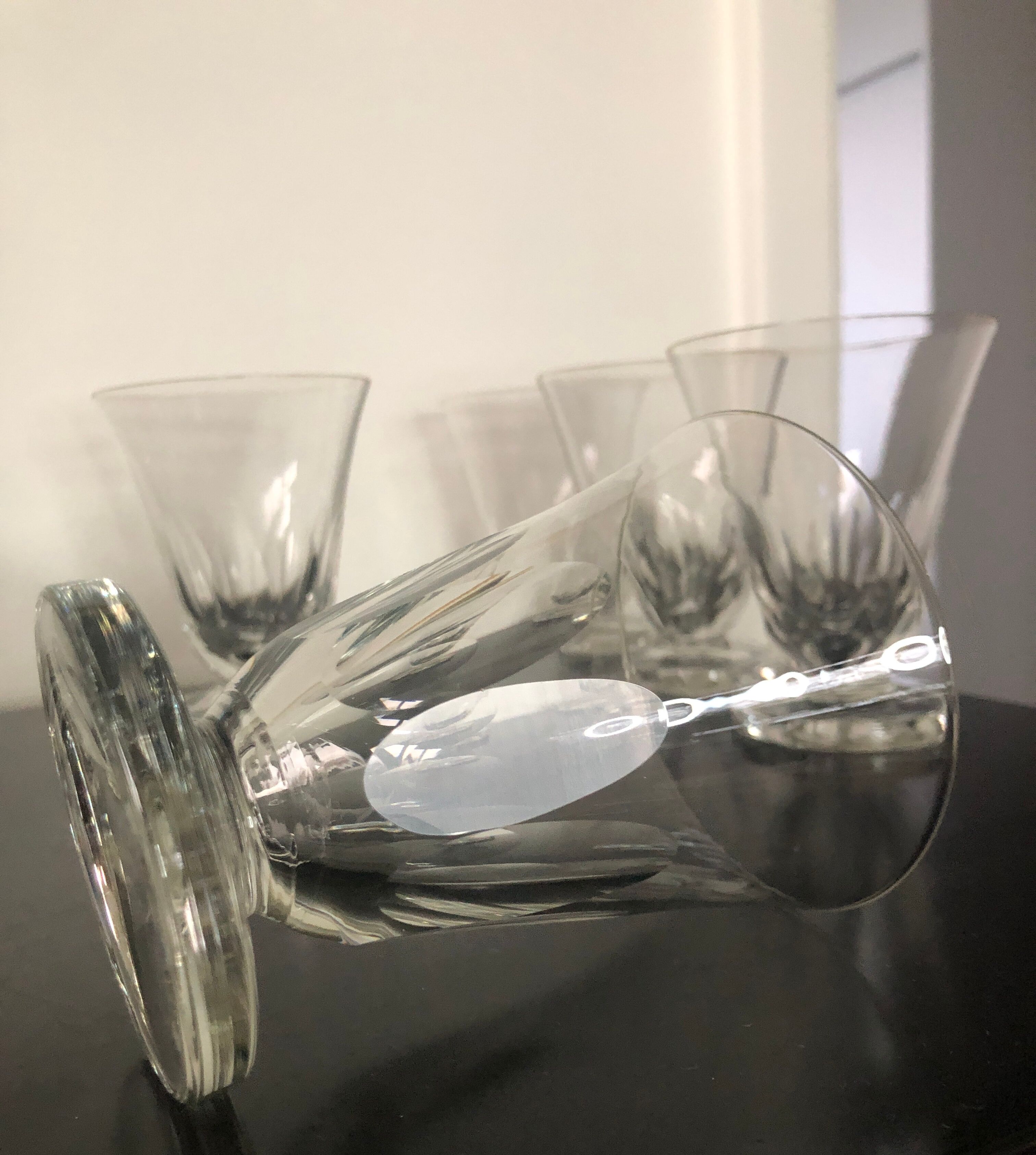 10 crystal water glasses