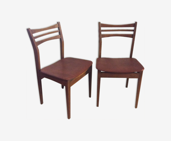 Paire de chaises scandinaves des années 60