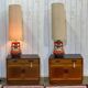 Lampe germany des années 70 avec son abat-jour d'époque