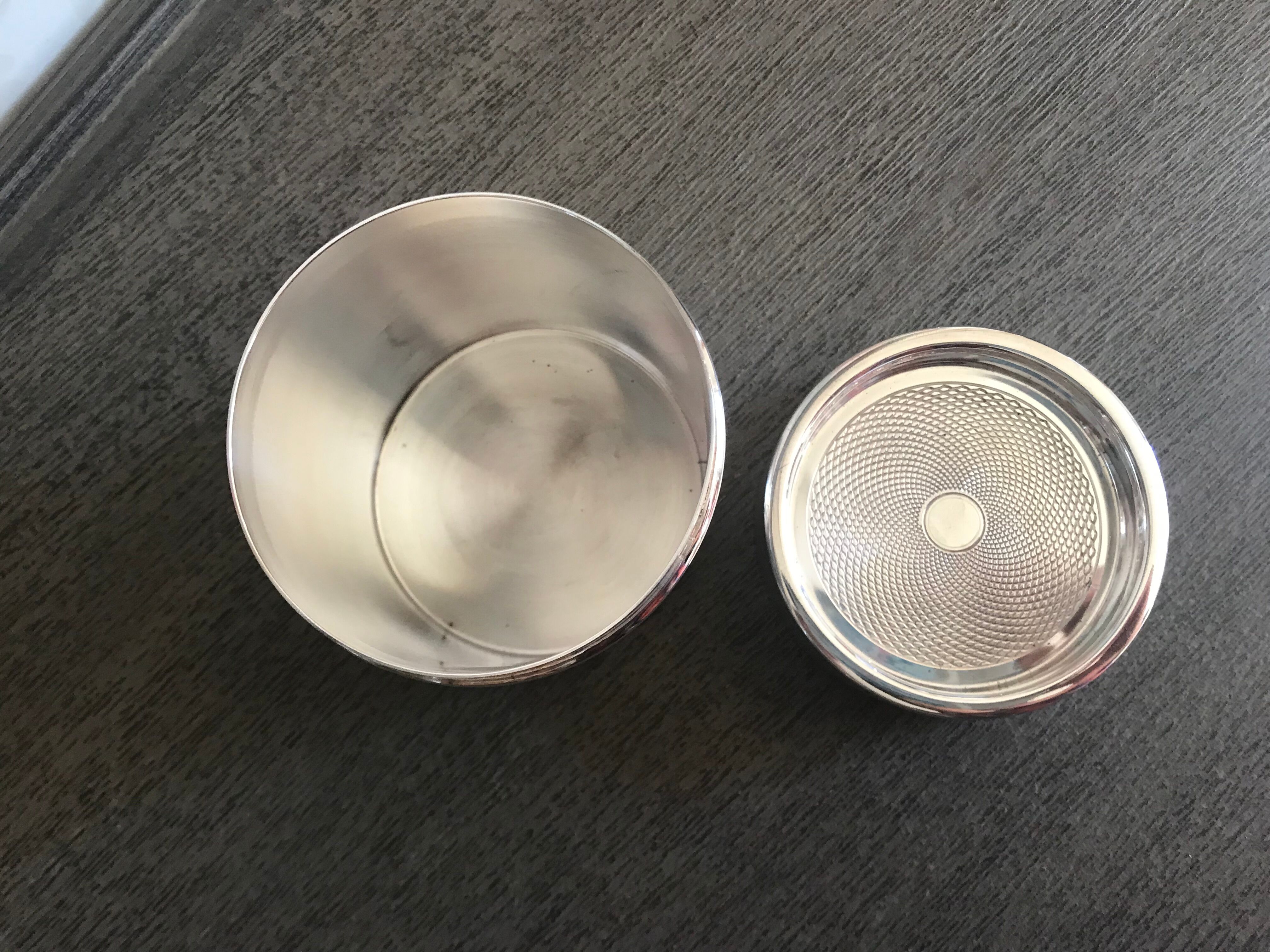 Cigarette box silver metal