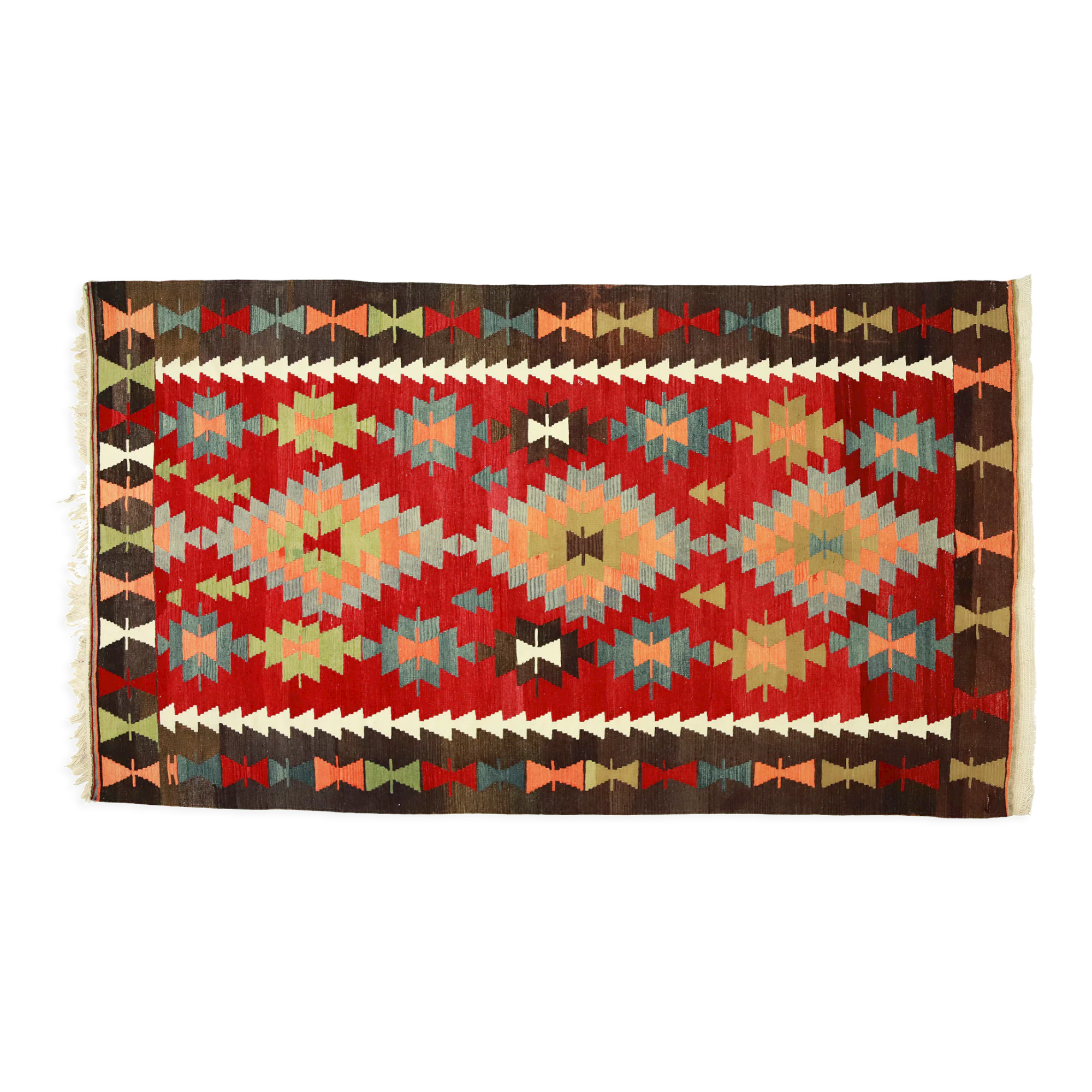 Anatolian handmade kilim rug 300 cm x 182 cm