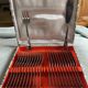 Vintage toile de Jouy cutlery set for 12 fish forks, stainless steel 18/10, like new.