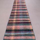 Old Turkish narrow Kilim Runner 336x50 cm shabby chic, vintage kelim