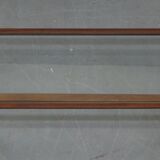 Mid century glass topped coffee table