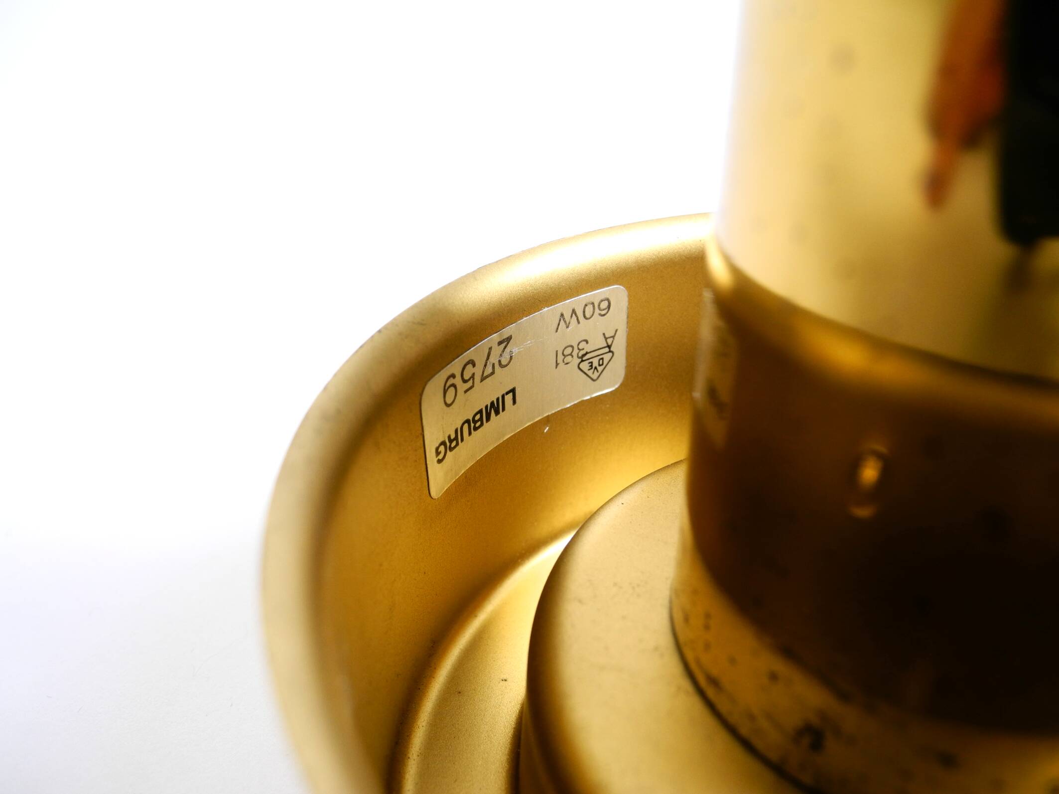 Beautiful 1970s Limburg glass ceiling lamp in octagon shape