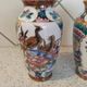 2 vases décor japonisant