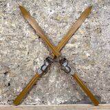 Old Wooden Skis - Mountain Chalet Decor - Vintage - 187 cm