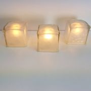 Iviken Ice Cube Table Lamp in Glass from Ikea, 1990s, Set of 3
