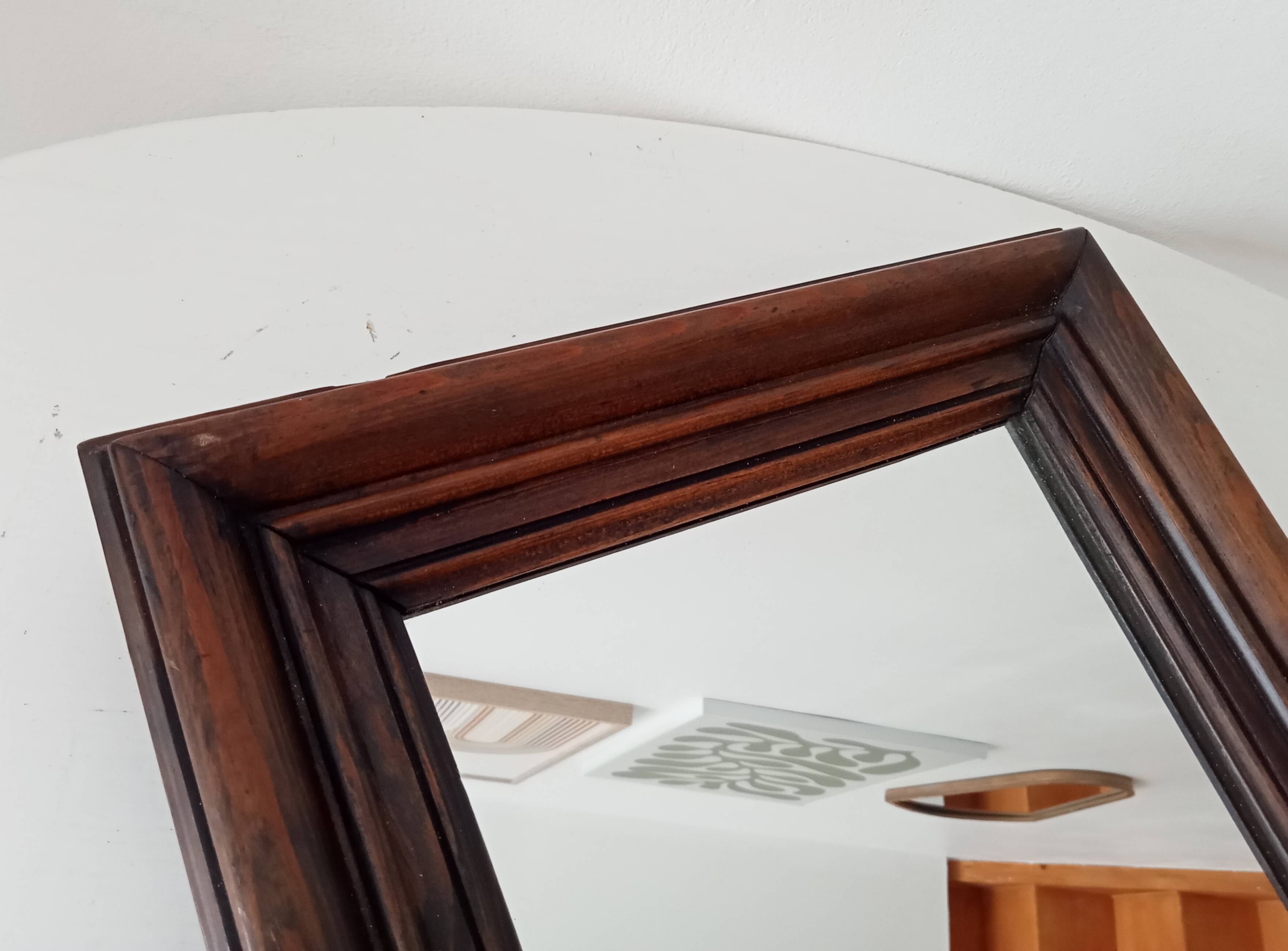 Antique wooden mirror