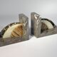 Marble and onyx bookends