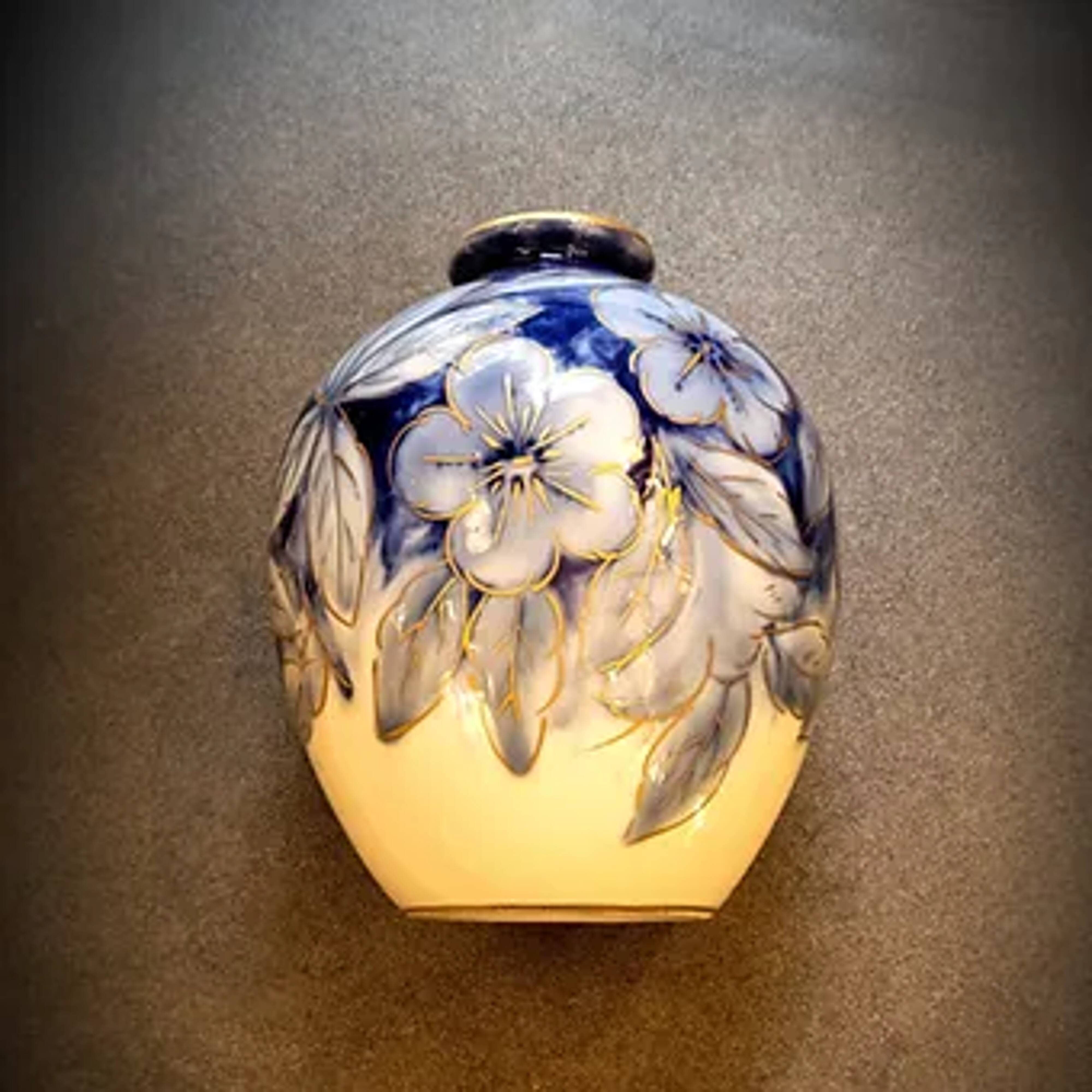 Camille Tharaud enamelled Limoges porcelain vase