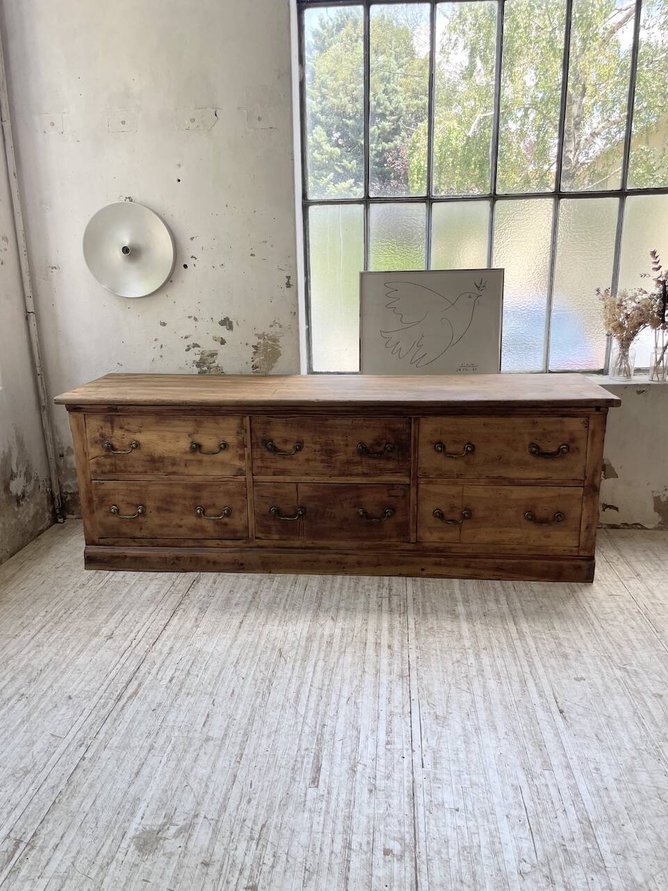 XXL walnut silk loom furniture from the 50s