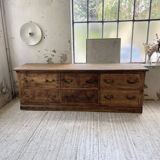 XXL walnut silk loom furniture from the 50s