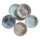 10 assiettes plates anciennes en Terre de fer