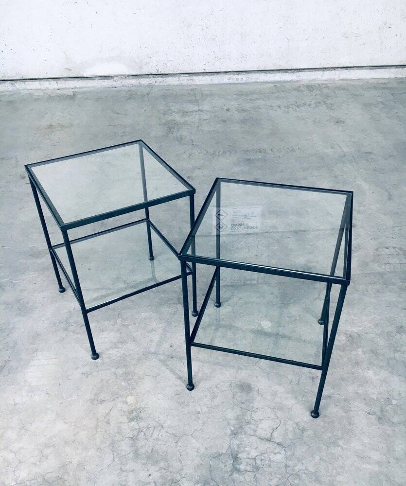 Minimalist Two-Tier Side Tables, Belgium, 1960s, Set of 2