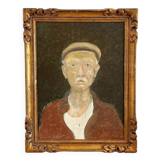 Oil portrait on panel.