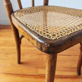Chaise ancienne assise en cannage