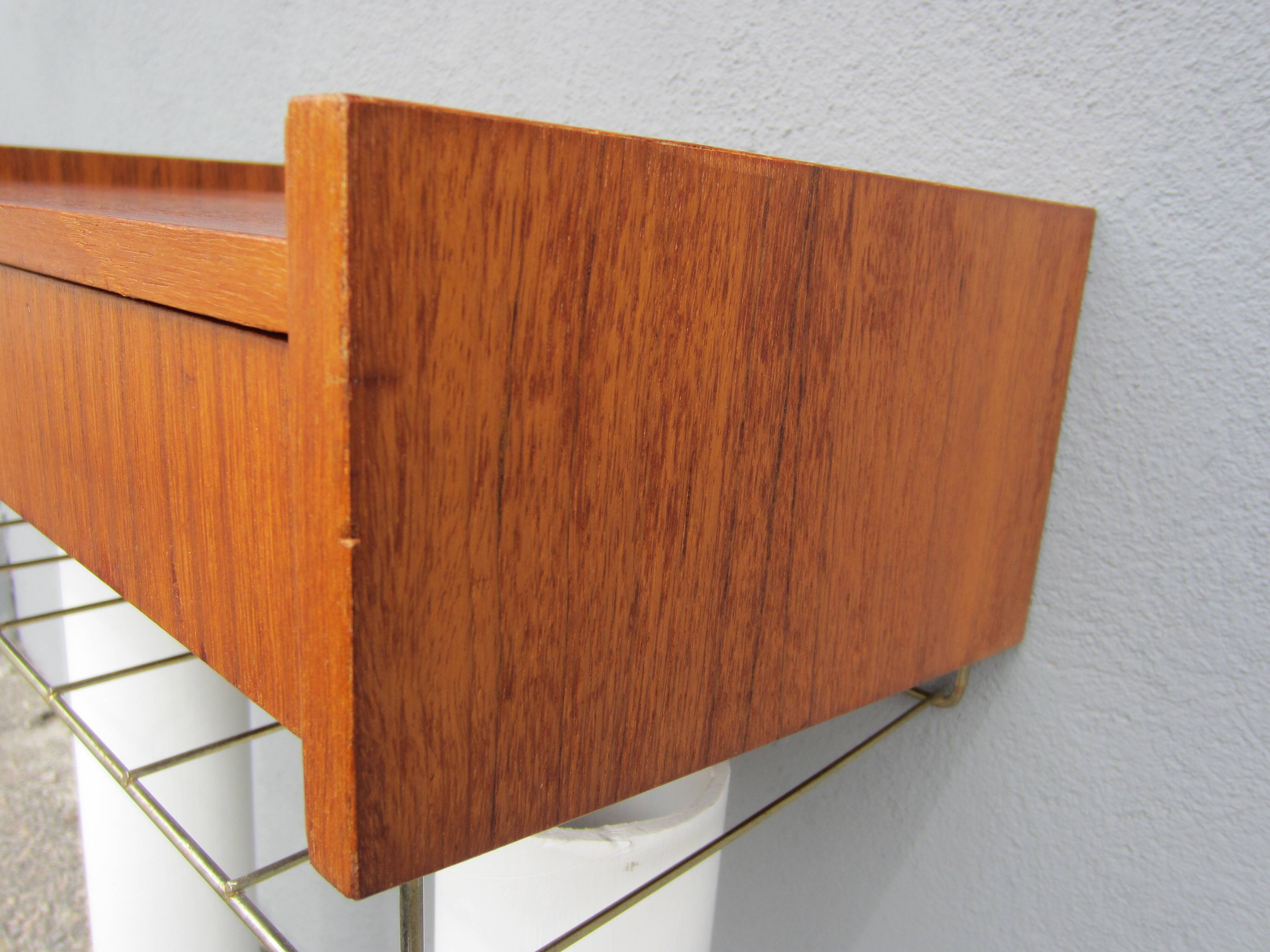 Scandinavian wall shelf with drawer
