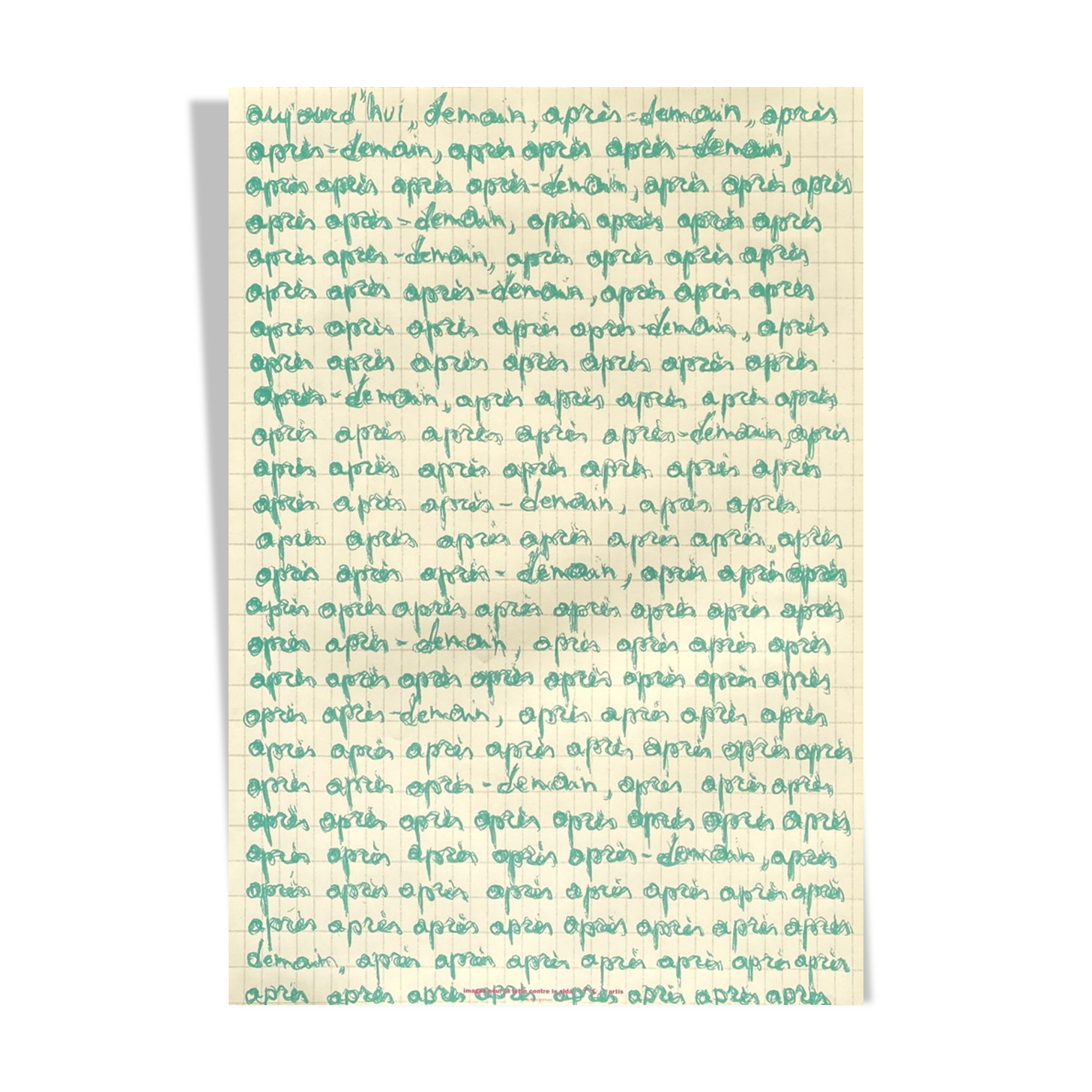 Poster Patrick Corillon, today, tomorrow, the day after tomorrow