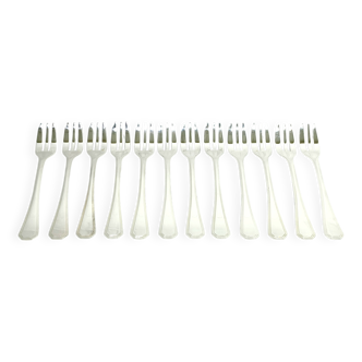 Christofle – 12 Silver Plated Cake Forks, America Model