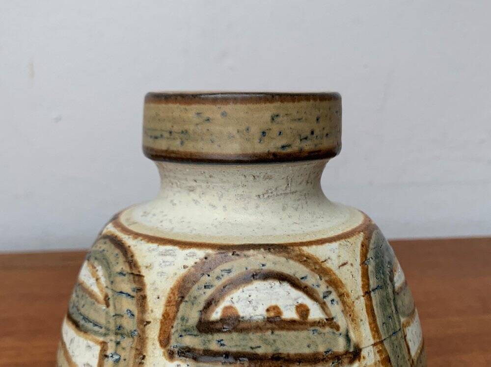 Danish vase from the mid-century pottery studio of Søholm, 1960s.