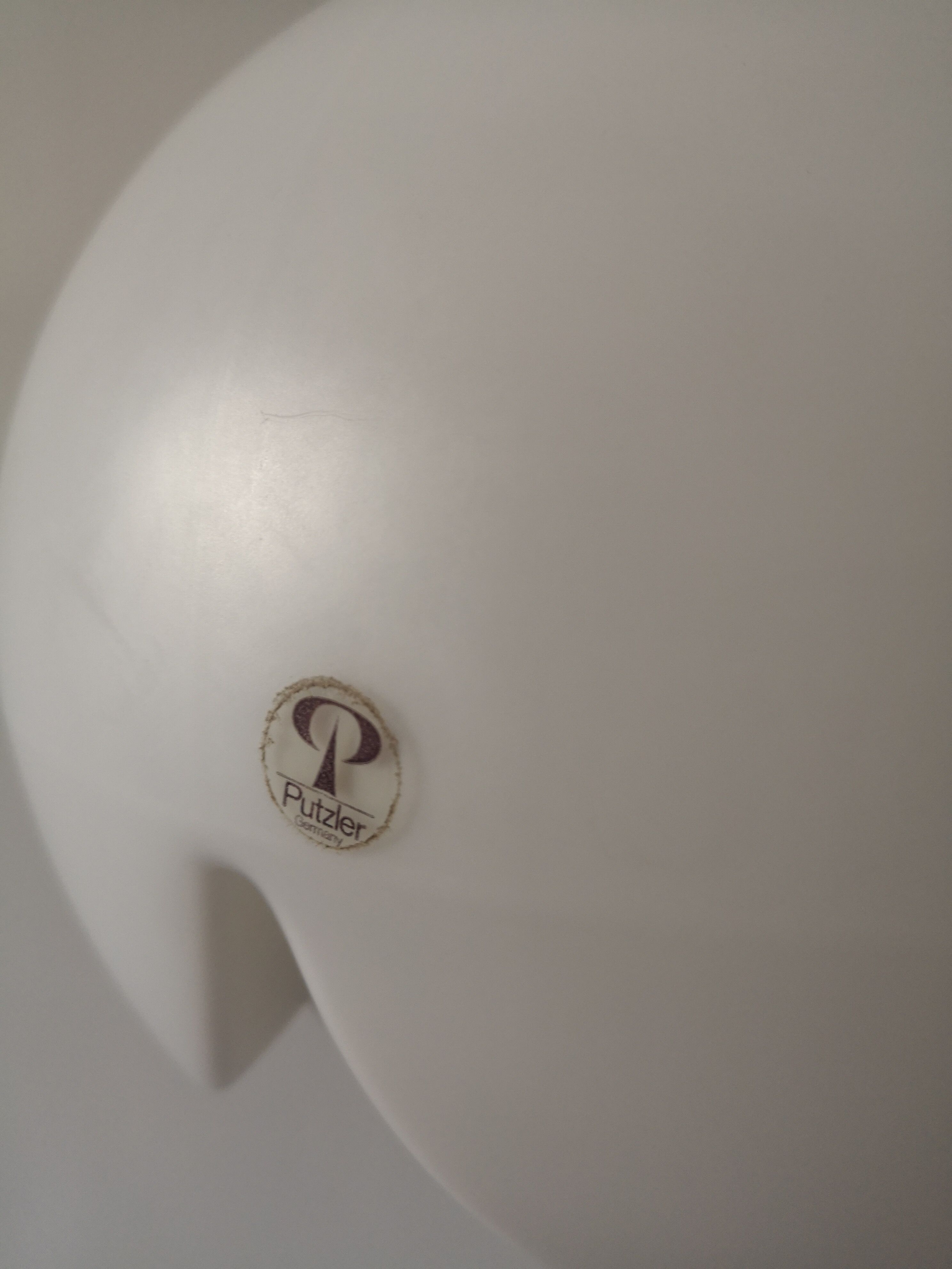 Suspension opaline vintage flower Seerose De peill & Putzler, 1970