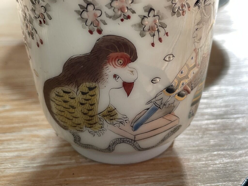 Japanese-decorated teacup