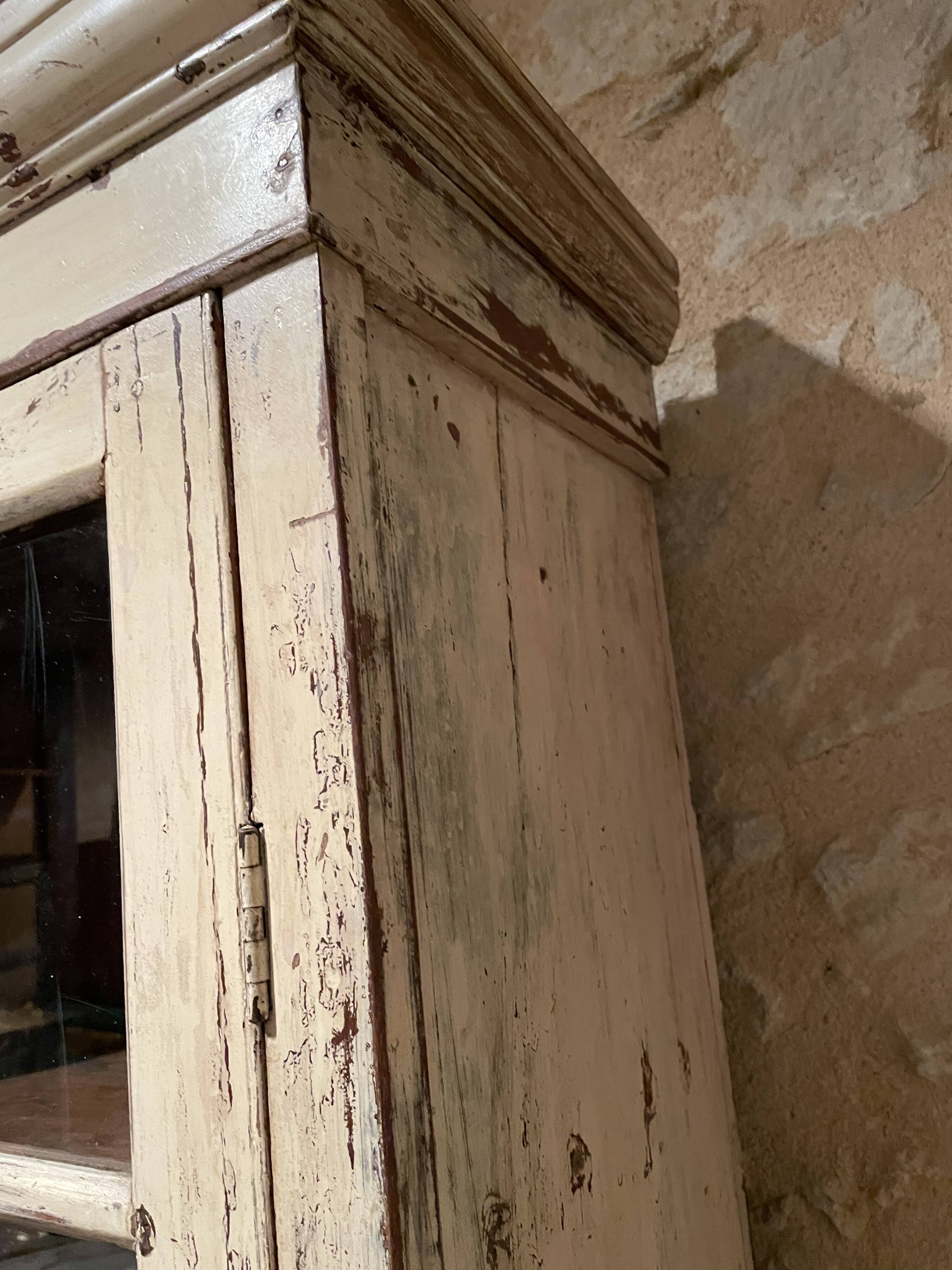 Beige lacquered teak sideboard