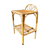 Vintage rattan bedside table