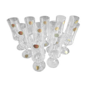 Lot de 11 flûtes à