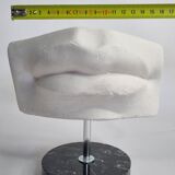 Lips of Michelangelo's "David", after Brucciani, on base, 17 cm