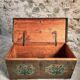 Antique French pine chest – 1838, painted folk art