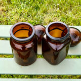 Pair of amber pots