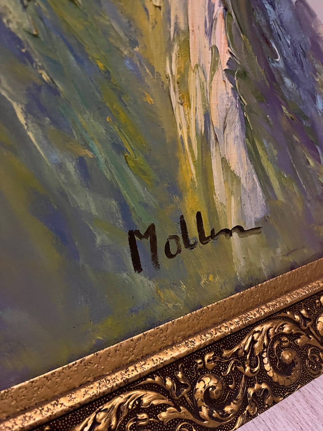 Mountain painting signed 1950/60