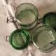 Lot 2 jars green Solidex 1/2 L glass